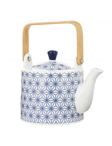 Théière Anse Bambou Étoiles Bleue 1.30L