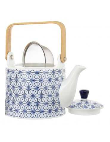 Théière Anse Bambou Étoiles Bleue 1.30L