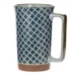 Mug en grès - Trèfles Bleus