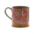 Petit mug en grès - Éventails Rouges