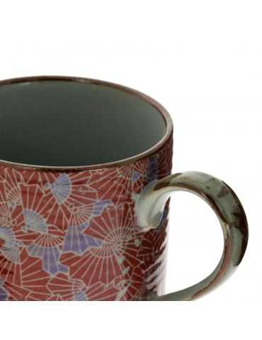 Mug en grès - Éventails...