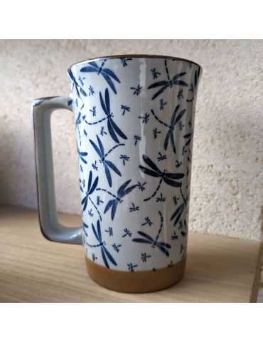 Mug en grès - Libellules 40cl