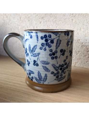 Mug en grès - Ete Bleu 30cl