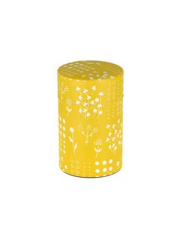 Boite Washi jaune fleurie