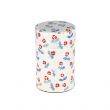 Boite Washi fleurs rouges et bleues