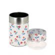 Boite Washi fleurs rouges et bleues