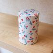 Boite Washi fleurs rouges et bleues