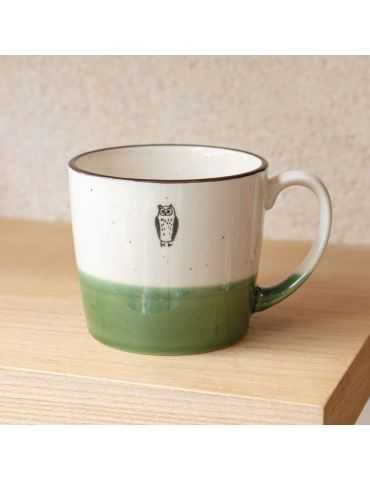 Mug hibou Vert