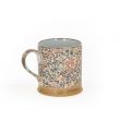 Mug en grès - Estampe Fleurs Rouges 30cl