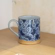 Mug en grès - Fleurs Bleues et Blanches 30cl