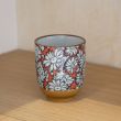 Tasse à thé en grès - Marguerites Rouges 15cl